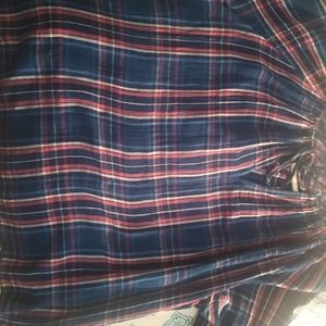 Long sleeve ruffle lightweight shirt